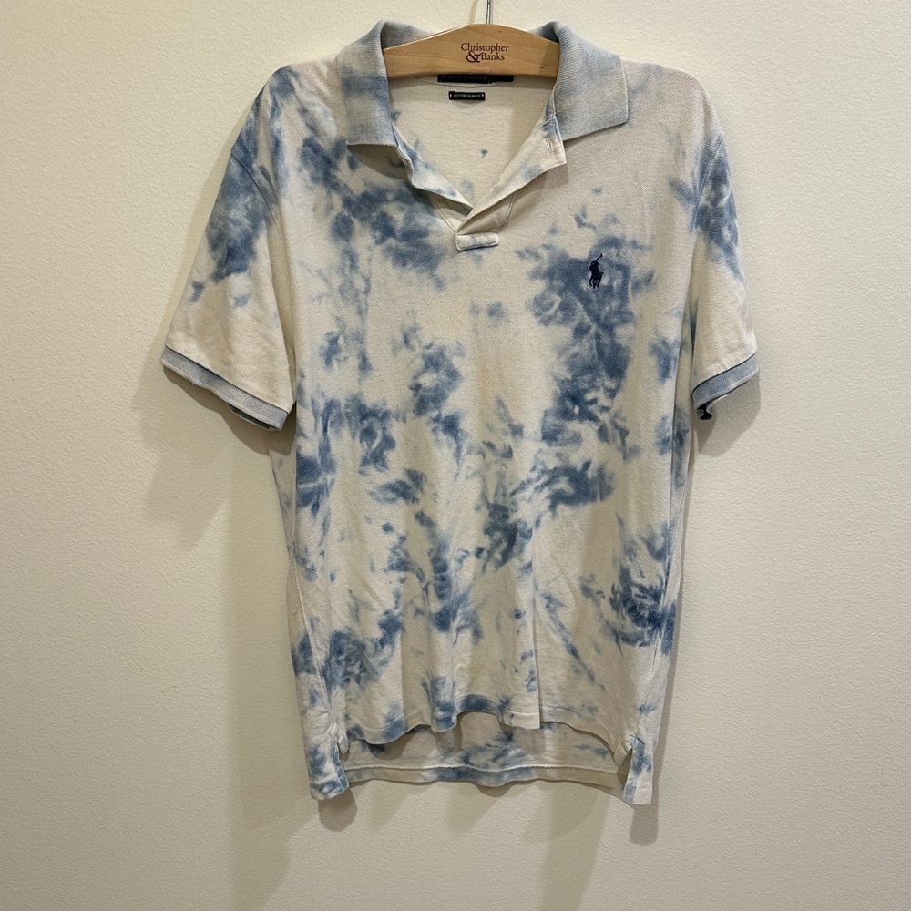 Polo by Ralph Lauren Blue Tie-Dye Men's Shirt